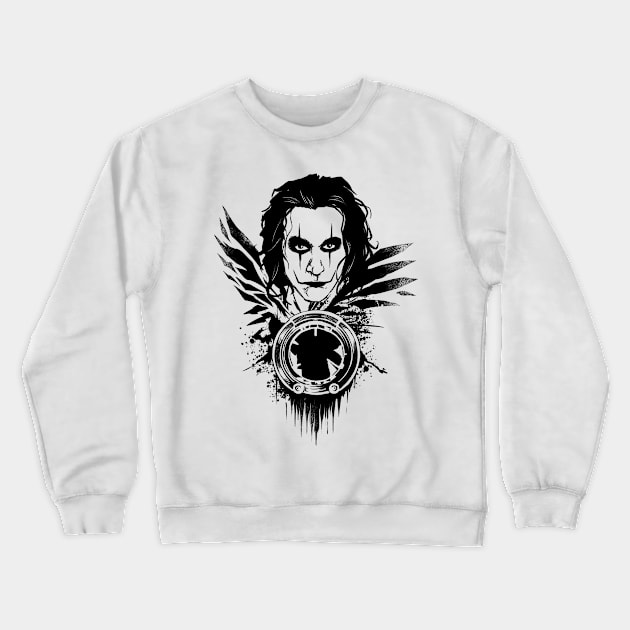 Crow Face Crewneck Sweatshirt by Andriu